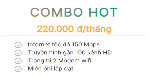 Vì sao nên chọn gói combo truyền hình số + internet HOT 220.000 đồng/tháng của VTVcab?